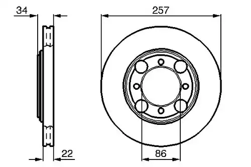 спирачен диск BOSCH 0 986 478 675