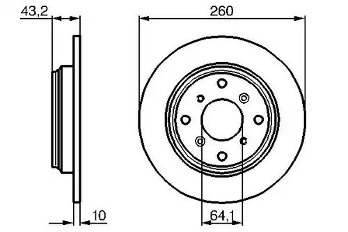 спирачен диск BOSCH 0 986 478 680