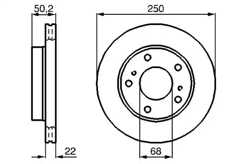 спирачен диск BOSCH 0 986 478 685