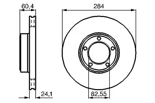 спирачен диск BOSCH 0 986 478 686