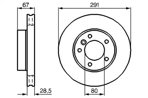 спирачен диск BOSCH 0 986 478 691