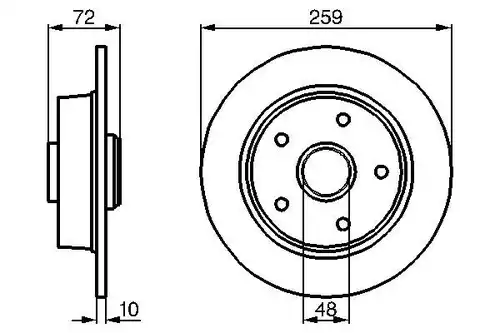 спирачен диск BOSCH 0 986 478 700