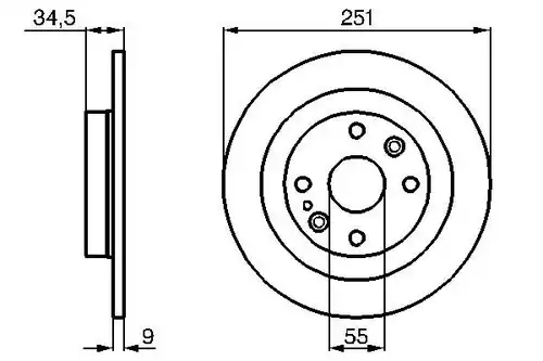 спирачен диск BOSCH 0 986 478 701