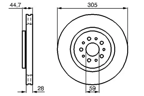 спирачен диск BOSCH 0 986 478 711