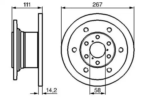 спирачен диск BOSCH 0 986 478 742