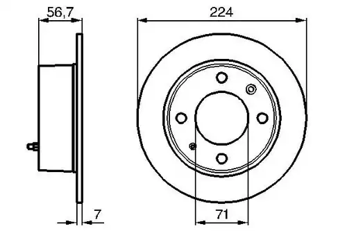 спирачен диск BOSCH 0 986 478 749