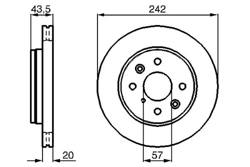 спирачен диск BOSCH 0 986 478 781