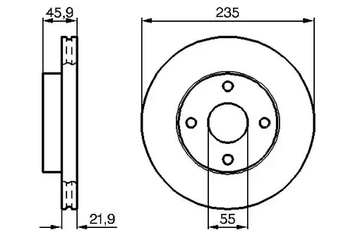 спирачен диск BOSCH 0 986 478 787