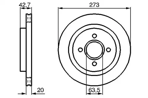 спирачен диск BOSCH 0 986 478 816