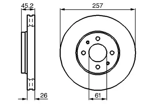 спирачен диск BOSCH 0 986 478 835