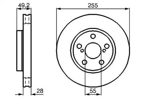 спирачен диск BOSCH 0 986 478 858