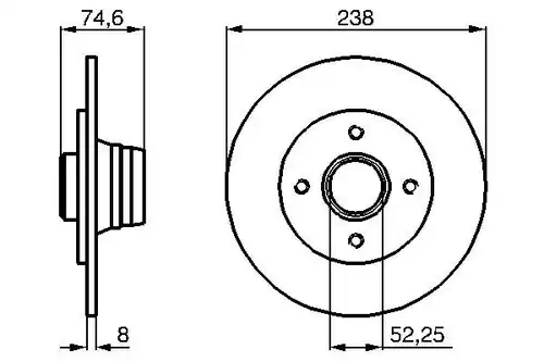 спирачен диск BOSCH 0 986 478 866