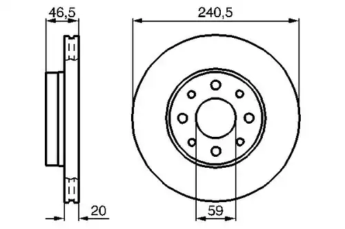 спирачен диск BOSCH 0 986 478 878