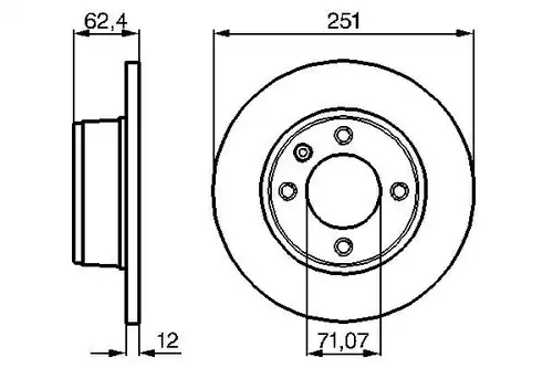 спирачен диск BOSCH 0 986 478 879