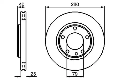 спирачен диск BOSCH 0 986 478 890