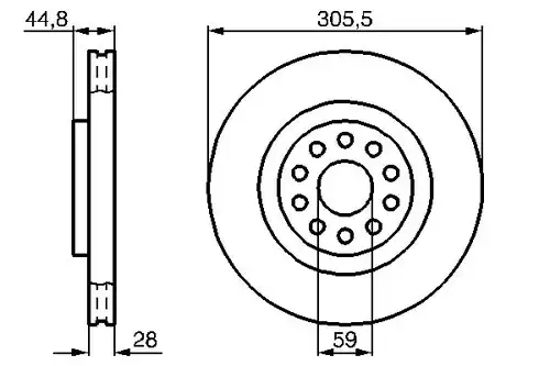 спирачен диск BOSCH 0 986 478 963