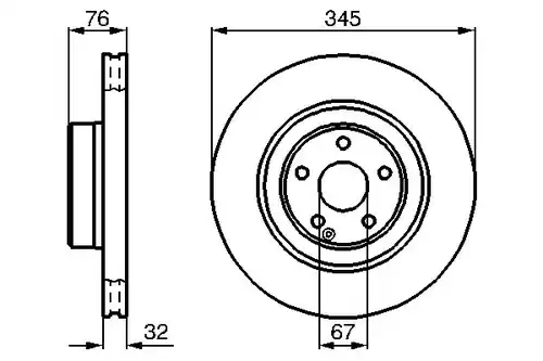 спирачен диск BOSCH 0 986 478 964