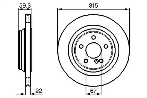 спирачен диск BOSCH 0 986 478 966