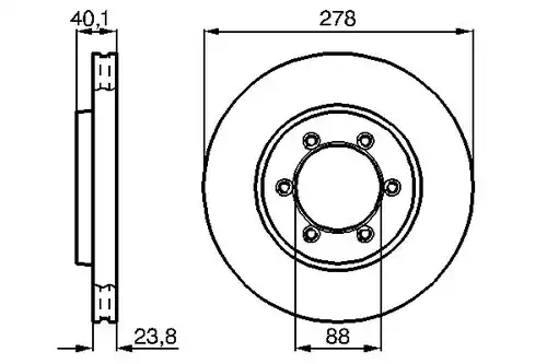 спирачен диск BOSCH 0 986 478 967