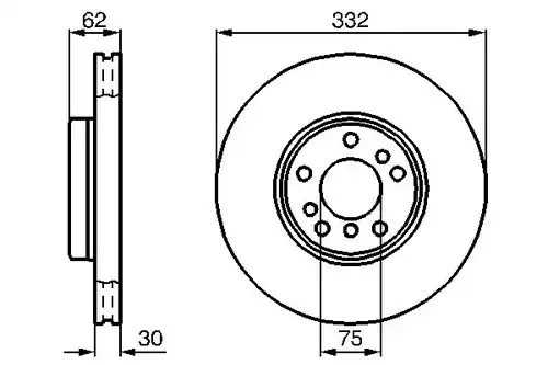 спирачен диск BOSCH 0 986 478 973