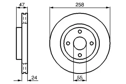 спирачен диск BOSCH 0 986 478 989