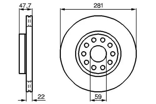 спирачен диск BOSCH 0 986 478 993