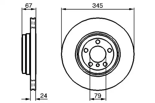 спирачен диск BOSCH 0 986 479 005