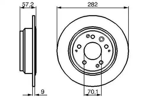 спирачен диск BOSCH 0 986 479 017