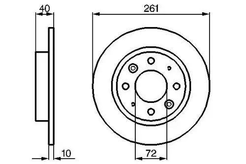 спирачен диск BOSCH 0 986 479 018