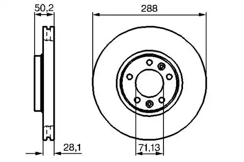 спирачен диск BOSCH 0 986 479 026