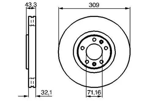 спирачен диск BOSCH 0 986 479 027