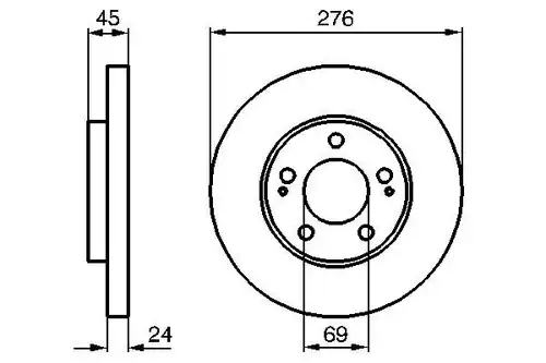 спирачен диск BOSCH 0 986 479 035