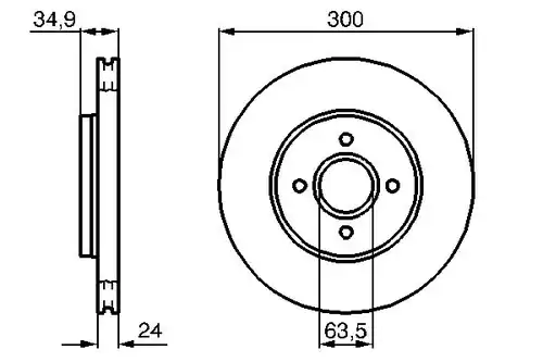 спирачен диск BOSCH 0 986 479 048