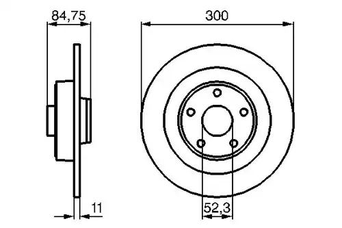 спирачен диск BOSCH 0 986 479 083