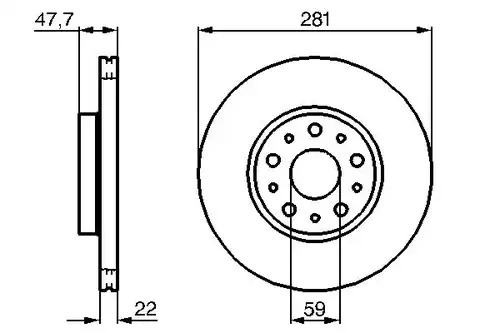 спирачен диск BOSCH 0 986 479 100