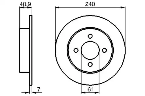 спирачен диск BOSCH 0 986 479 104