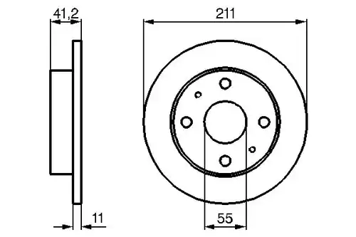 спирачен диск BOSCH 0 986 479 119