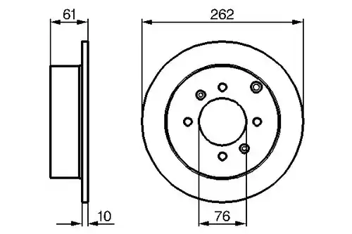 спирачен диск BOSCH 0 986 479 125