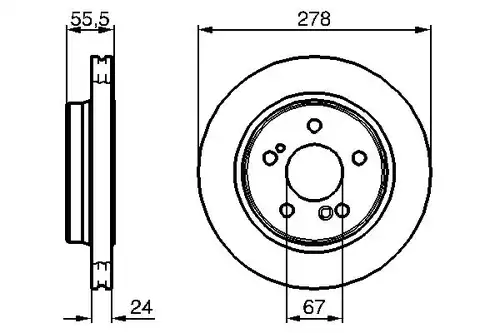 спирачен диск BOSCH 0 986 479 133