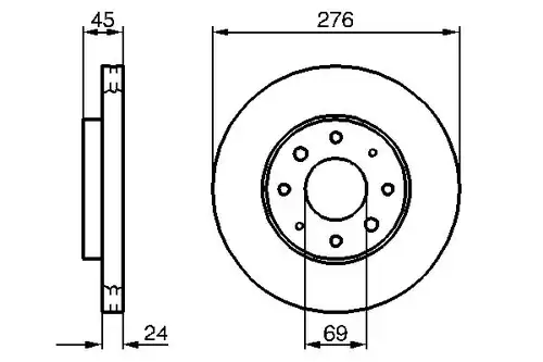 спирачен диск BOSCH 0 986 479 140