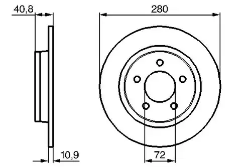 спирачен диск BOSCH 0 986 479 181