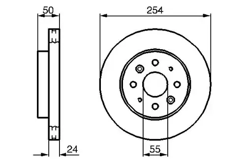 спирачен диск BOSCH 0 986 479 231