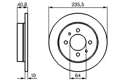 спирачен диск BOSCH 0 986 479 237