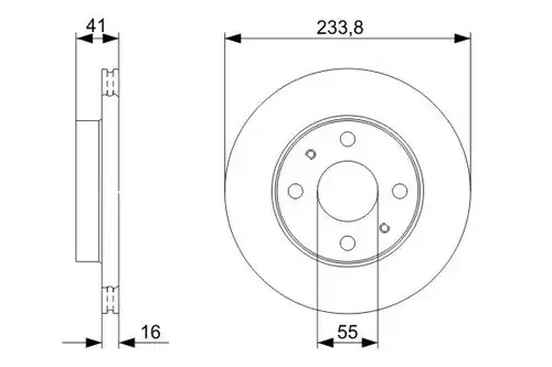 спирачен диск BOSCH 0 986 479 352