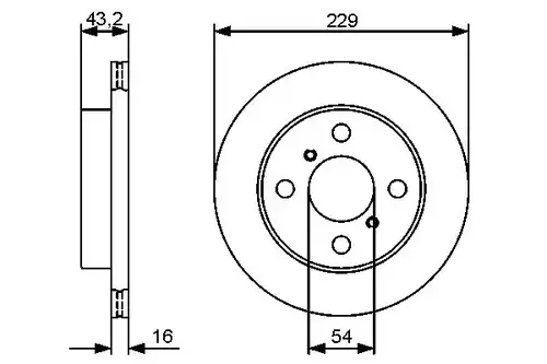 спирачен диск BOSCH 0 986 479 417