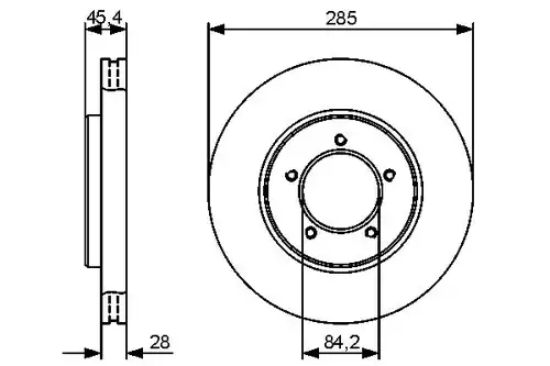 спирачен диск BOSCH 0 986 479 427