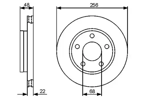 спирачен диск BOSCH 0 986 479 463