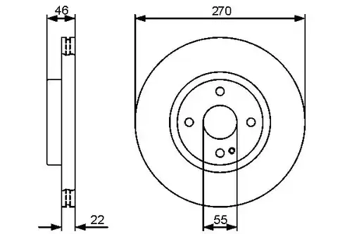 спирачен диск BOSCH 0 986 479 472