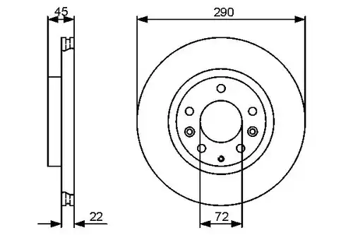 спирачен диск BOSCH 0 986 479 474