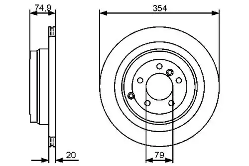 спирачен диск BOSCH 0 986 479 479